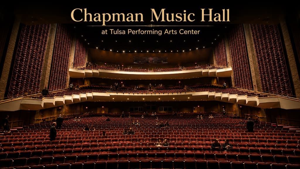 Chapman Music Hall at Tulsa Performing Arts Center, a live music and concert venue in Tulsa, Oklahoma, with upcoming shows and tickets