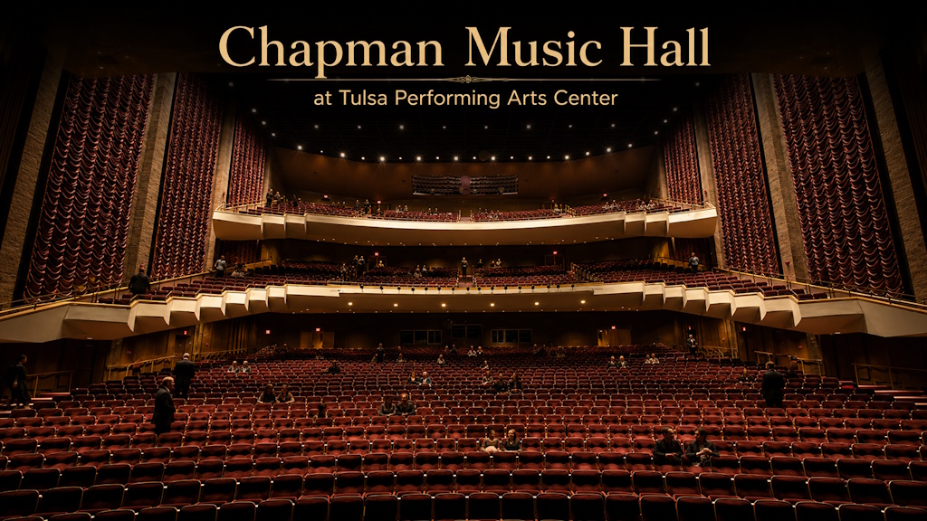 Chapman Music Hall at Tulsa Performing Arts Center, a live music and concert venue in Tulsa, Oklahoma, with upcoming shows and tickets
