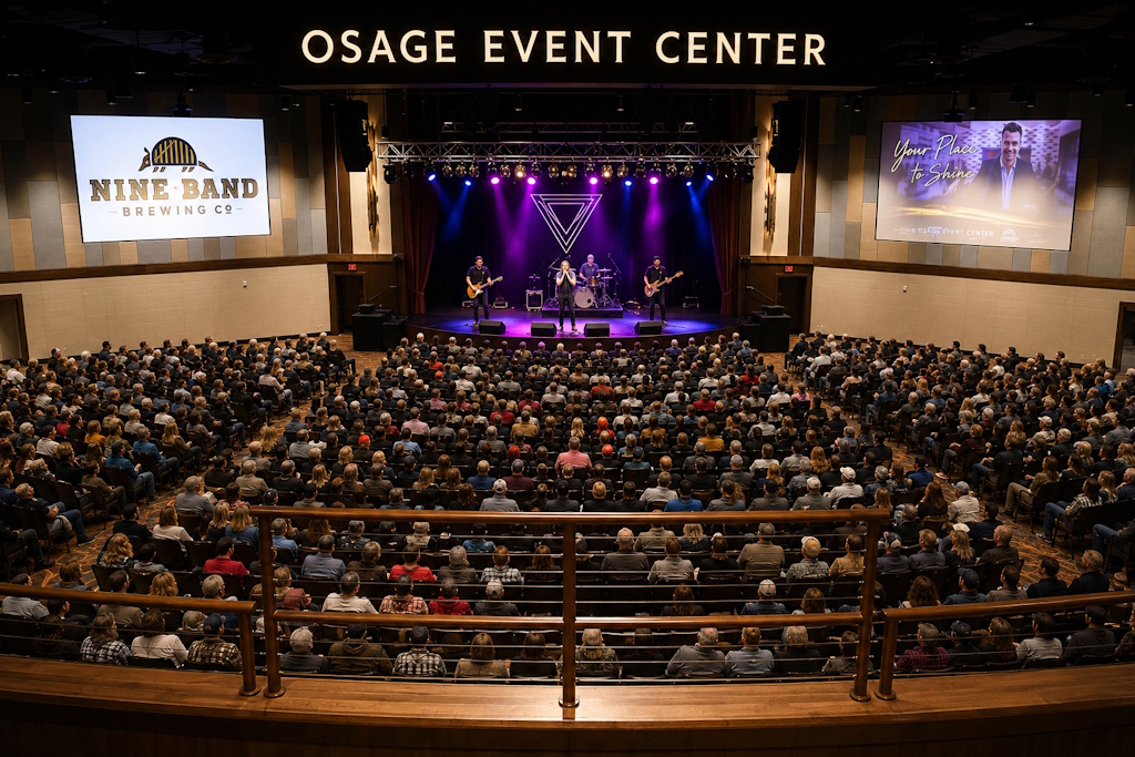 Osage Event Center, a live music and concert venue in Tulsa, Oklahoma, with upcoming shows and tickets
